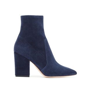 WOMEN’S LOEFFLER RANDALL ISLA BLUE SUEDE SLIM ANKLE BOOTIE SIZE 7
